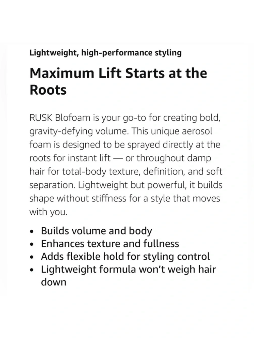 Blofoam Texturizing, Root Lifter & Volume Hair Mousse NEW! FULL SIZE